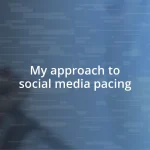 My approach to social media pacing